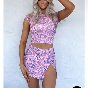 NWT white fox boutique matching set in size M